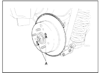 4. Remove the rear hub unit bearing (A).
